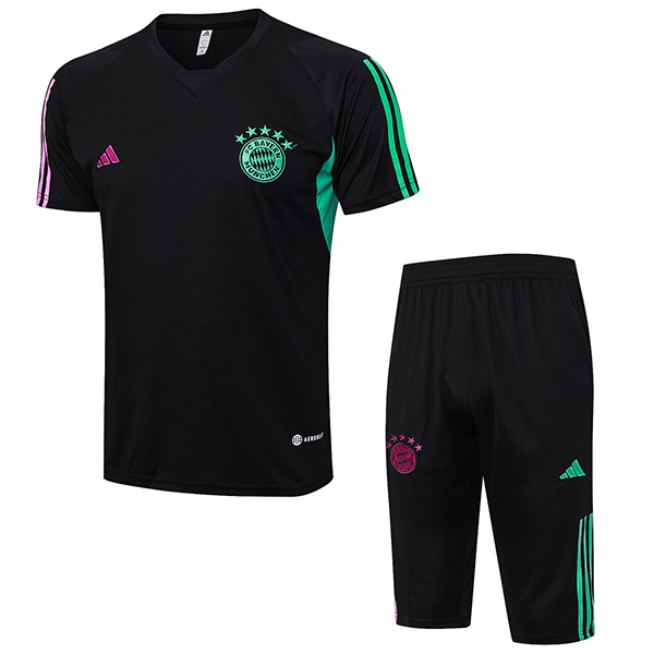 Bayern munich training jersey sportswear black uniform men's soccer shirt football short sleeve sport top t-shirt 2023-2024